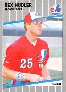 1989 Fleer #380 Rex Hudler VG Montreal Expos 