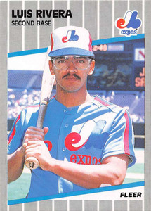 1989 Fleer #392 Luis Rivera VG Montreal Expos 