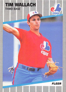 1989 Fleer #395 Tim Wallach VG Montreal Expos 