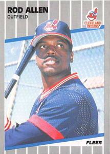 1989 Fleer #397 Rod Allen VG Cleveland Indians 