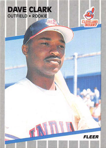 1989 Fleer #402 Dave Clark UER VG Cleveland Indians 