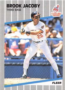 1989 Fleer #408 Brook Jacoby VG Cleveland Indians 