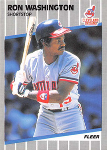 1989 Fleer #416 Ron Washington VG Cleveland Indians 