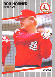 1989 Fleer #452 Bob Horner VG St. Louis Cardinals 