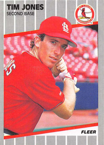 1989 Fleer #453 Tim Jones VG RC Rookie St. Louis Cardinals 