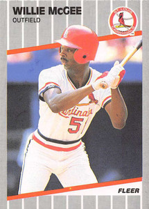 1989 Fleer #457 Willie McGee VG St. Louis Cardinals 