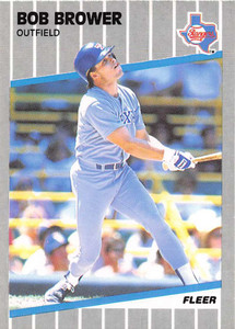 1989 Fleer #514 Bob Brower VG Texas Rangers 