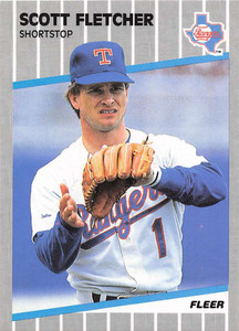 1989 Fleer #518 Scott Fletcher VG Texas Rangers 