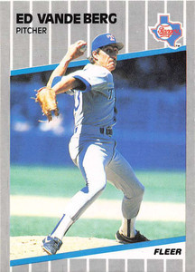 1989 Fleer #534b Ed Vande Berg COR VG Texas Rangers 