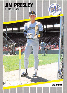 1989 Fleer #555 Jim Presley VG Seattle Mariners 