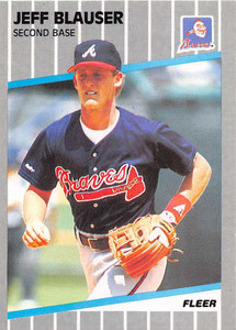 1989 Fleer #588 Jeff Blauser VG Atlanta Braves 