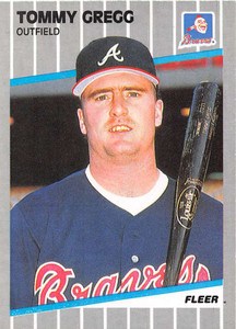 1989 Fleer #592 Tommy Gregg VG Atlanta Braves 
