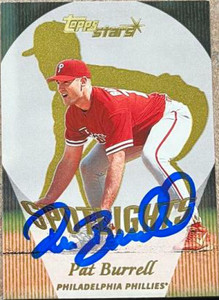 Pat Burrell Autographed 2000 Topps Stars #185 Philadelphia Phillies Card