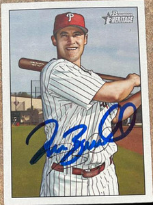 Pat Burrell Autographed 2007 Bowman Heritage #139