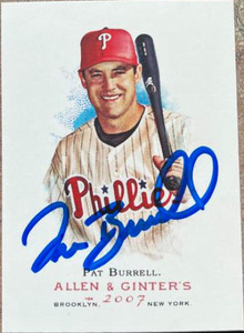 Pat Burrell Autographed 2007 Topps Allen & Ginter #184