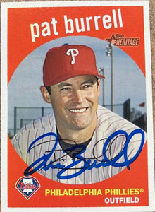 Pat Burrell Autographed 2008 Topps Heritage #108