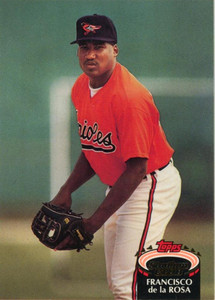 1992 Stadium Club #61 Francisco de la Rosa VG RC Rookie Baltimore Orioles 