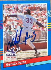 Melido Perez Autographed 1991 Donruss #164