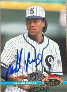 Melido Perez Autographed 1991 Stadium Club #232