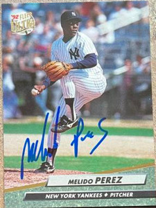 Melido Perez Autographed 1992 Fleer Ultra #413