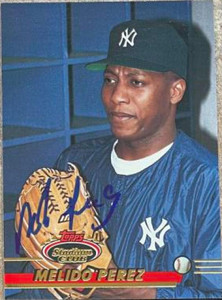 Melido Perez Autographed 1993 Stadium Club #465