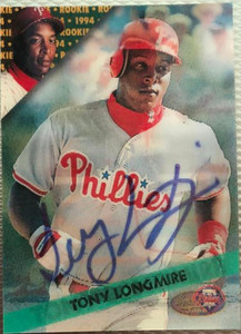 Tony Longmire Autographed 1994 Sportflics Rookie/Traded #57