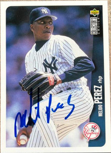 Melido Perez Autographed 1996 Collector's Choice #634