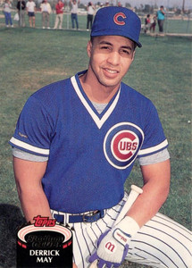 1992 Stadium Club #148 Derrick May VG Chicago Cubs 