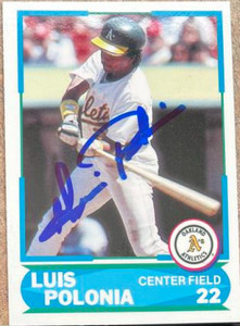 Luis Polonia Autographed 1988 Score Young Superstars I #22