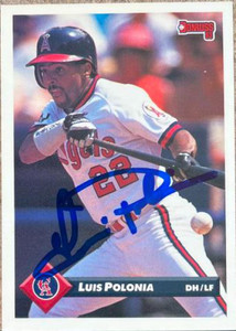 Luis Polonia Autographed 1993 Donruss #461