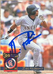 Luis Polonia Autographed 1994 Donruss #255