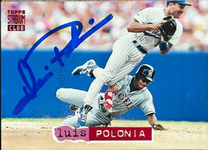 Luis Polonia Autographed 1994 Stadium Club #11