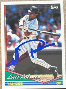 Luis Polonia Autographed 1994 Topps Traded #20T