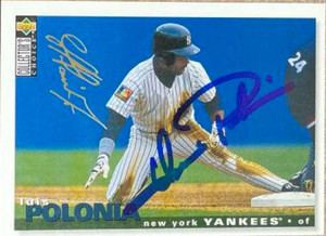 Luis Polonia Autographed 1995 Collector's Choice Gold Signature #516