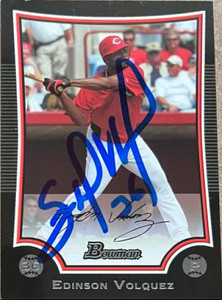 Edinson Volquez Autographed 2009 Bowman #184