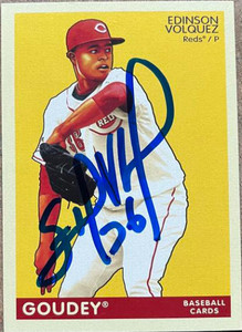 Edinson Volquez Autographed 2009 Upper Deck Goudey #58