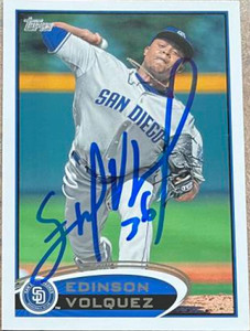 Edinson Volquez Autographed 2012 Topps #477