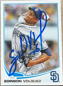 Edinson Volquez Autographed 2013 Topps #137