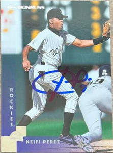 Neifi Perez Autographed 1997 Donruss #264