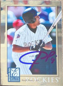Neifi Perez Autographed 1998 Donruss Elite #88