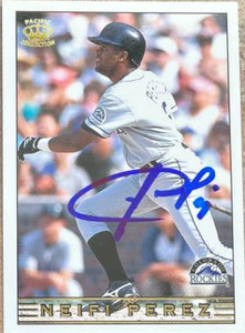 Neifi Perez Autographed 1999 Pacific Crown Collection #99