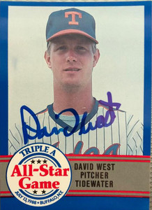 David West Autographed 1988 Triple A All-Stars Pro Cards #41