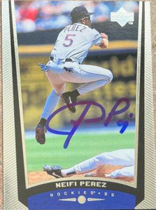 Neifi Perez Autographed 1999 Upper Deck #90 Neifi Perez Autographed 1999 Upper Deck #90