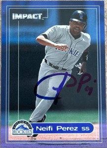 Neifi Perez Autographed 2000 Fleer Impact #66