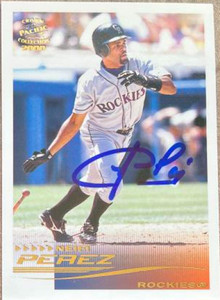 Neifi Perez Autographed 2000 Pacific Crown Collection #92 Neifi Perez Autographed 2000 Pacific Crown Collection #92
