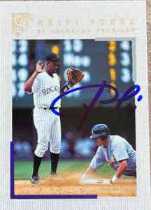 Neifi Perez Autographed 2000 Topps Gallery #48 Neifi Perez Autographed 2000 Topps Gallery #48
