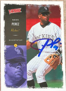 Neifi Perez Autographed 2000 Upper Deck Victory #271 Neifi Perez Autographed 2000 Upper Deck Victory #271