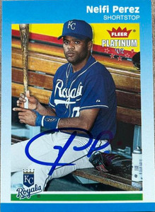 Neifi Perez Autographed 2002 Fleer Platinum #244 Neifi Perez Autographed 2002 Fleer Platinum #244