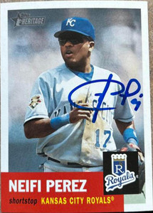 Neifi Perez Autographed 2002 Topps Heritage #49 Neifi Perez Autographed 2002 Topps Heritage #49