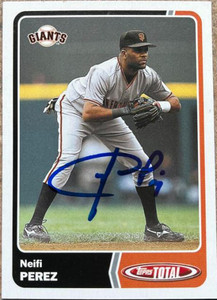 Neifi Perez Autographed 2003 Topps Total #77 Neifi Perez Autographed 2003 Topps Total #77